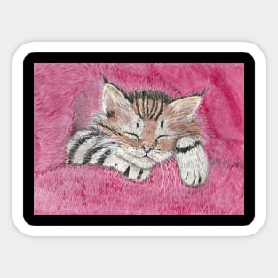 Sleeping kitten Sticker